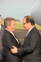Accueil du Président de la République, François Hollande par Philippe Blet