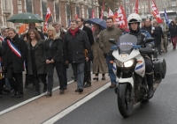Manifestation en soutien des salariés de Calaire chimie