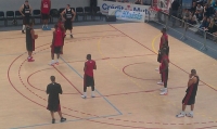 Entrainement de l'équipe de France de Basket à Calais