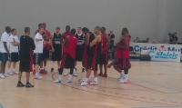 Entrainement de l'équipe de France de Basket à Calais