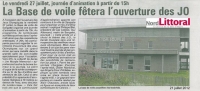 La base de voile fetera l'ouverture des JO