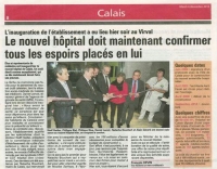 Inauguration du nouvel hopital de Calais
