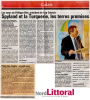 Voeux 2013 du Président dela communauté d'agglomération Cap Calaisis