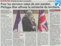 Voeux du Président de la Communauté d'Agglomération Cap Calaisis
