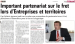 Important partenariat sur le fret lors d'Entreprises et territoires