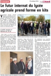 Visite de chantier du futur internat du Lycée Horticole de Coulogne