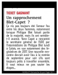 Ticket gagnant un rapprochement Blet Capet